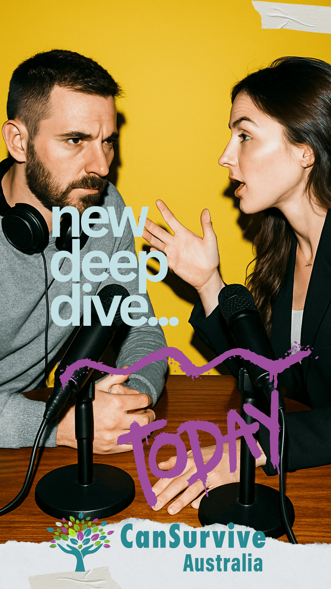 Male and Female talking across a table with a microphone in-between discussing B17