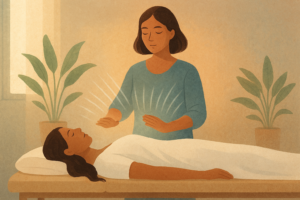New Hope Energy cancer support energy therapy session illustration