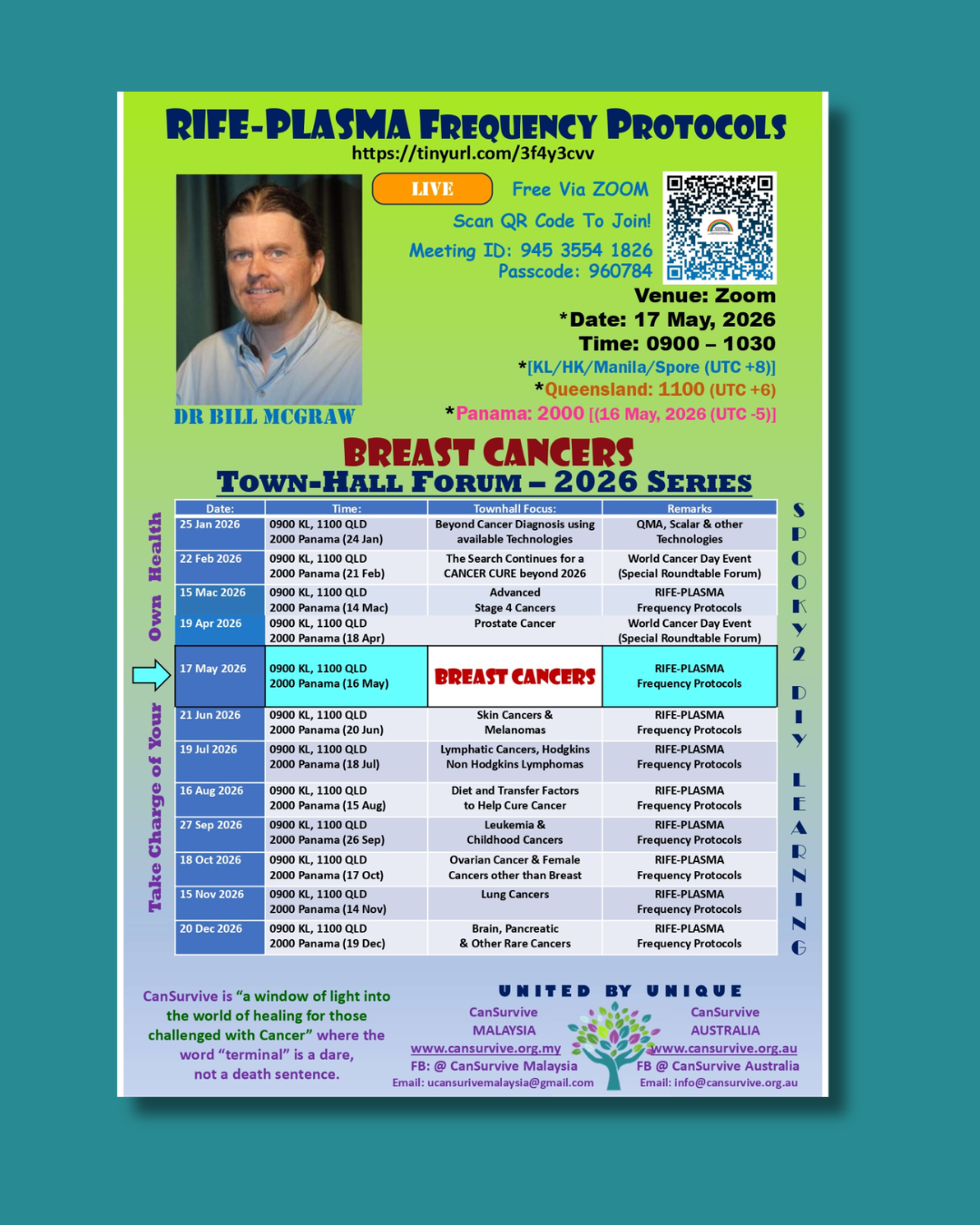 Poster for next Town Hall on May 17th