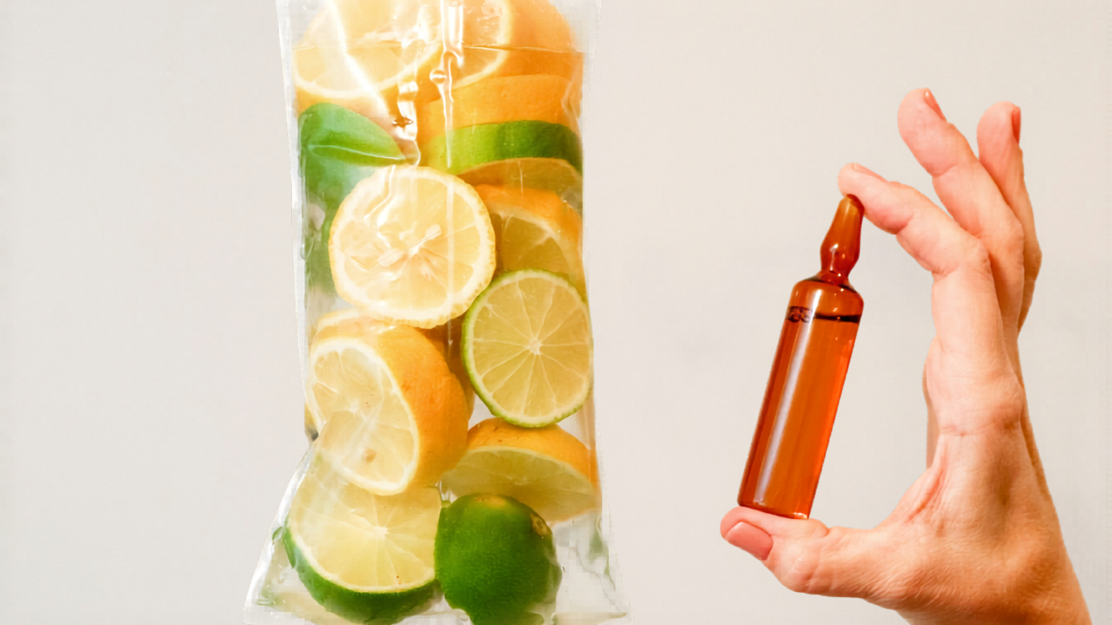 Intravenous drip in a clinical setting representing high-dose vitamin C therapy as complementary cancer support