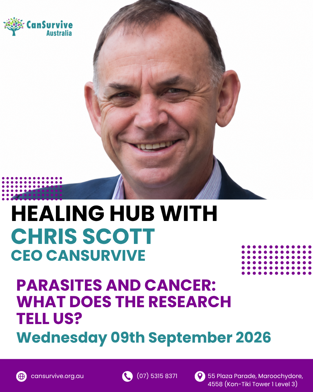 CanSurvive Healing Hub presentation exploring research into parasites and cancer